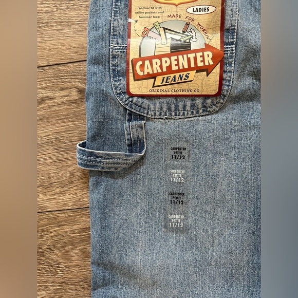 Route 66 Vintage Carpenter Petite Ladies Jeans Medium Wash SZ 11/12 NWT - Picture 7 of 8